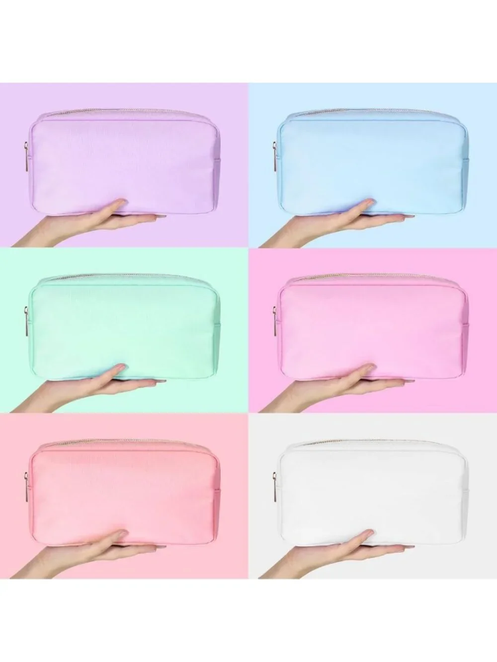 6 Pcs Travel Makeup Bag Set - Zipper Cosmetic Pouch for Purse, Organizer Gift